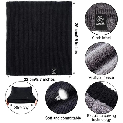 Bufanda de Lana Tejida Gruesa Unisex